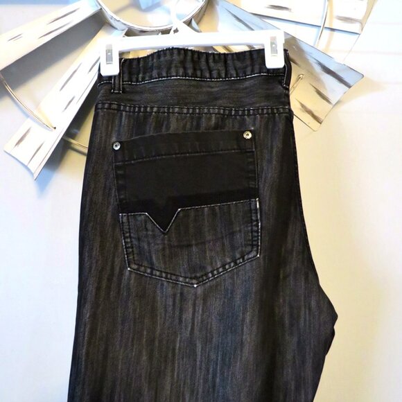NWOT INC International Concepts Berlin Slim Straight Jeans Black Size 40x32 - Picture 13 of 14